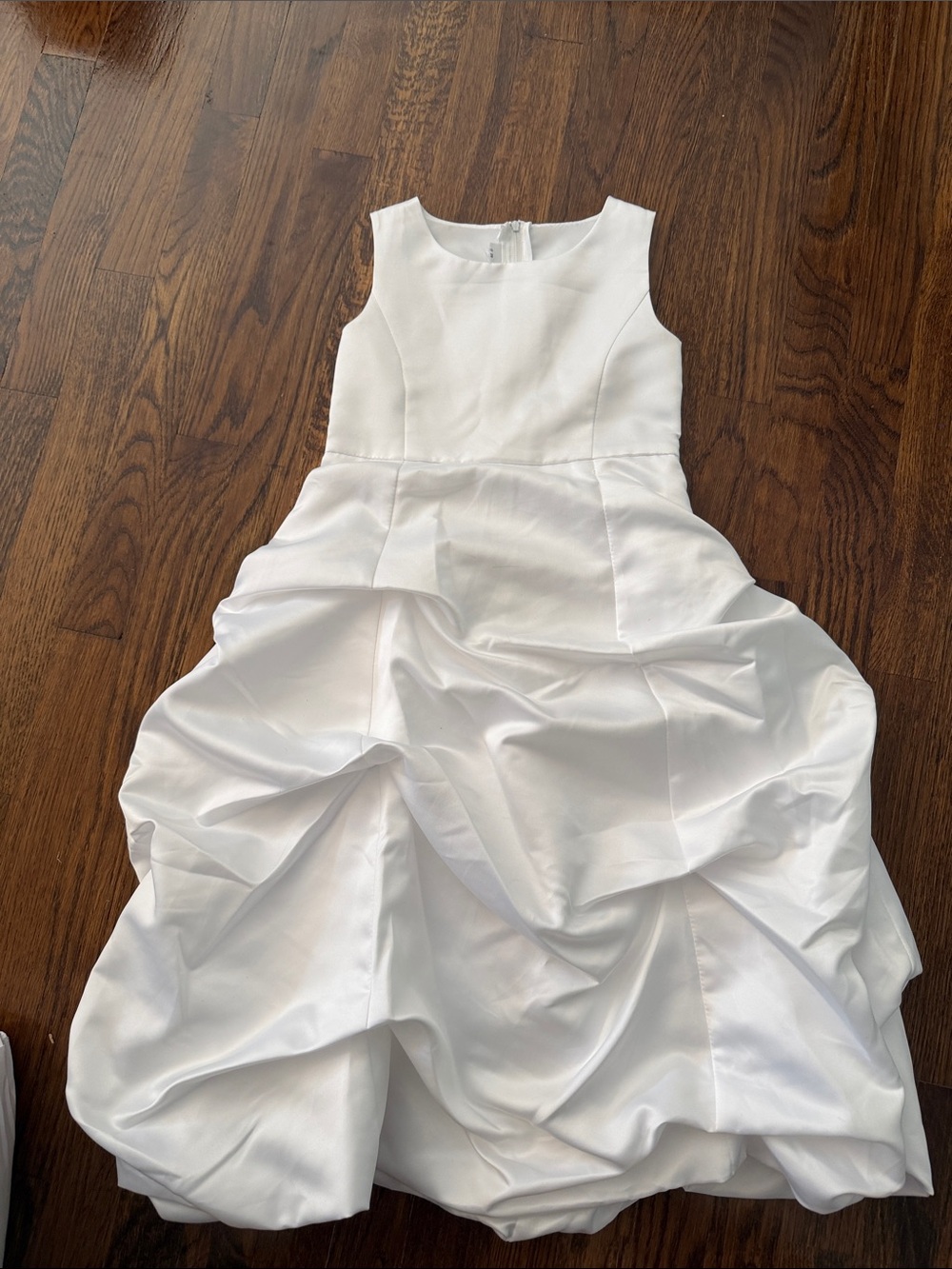White Girls' Formal Bubble Skirt Dress